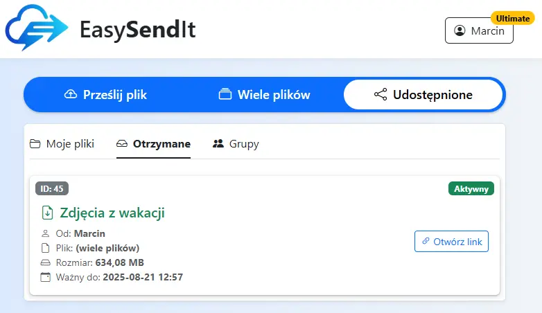 Udostępnione dla mnie